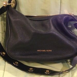 Michael Kors Black Leather Shoulder Bag